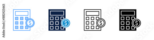 Cost Multiple Style Icon Set Collection 