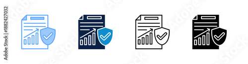 Policy Multiple Style Icon Set Collection 