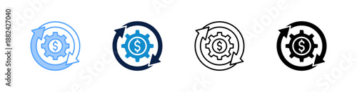 Business Model Multiple Style Icon Set Collection 