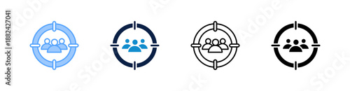 Target Customer Multiple Style Icon Set Collection 