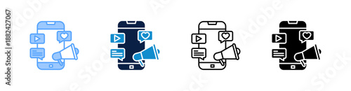 Marketing Multiple Style Icon Set Collection 