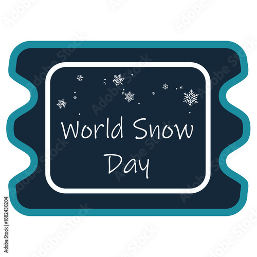 World Snow Day label