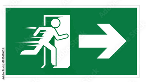 Fire Extinguisher Location - Emergency Safety Sign Office and Public Area