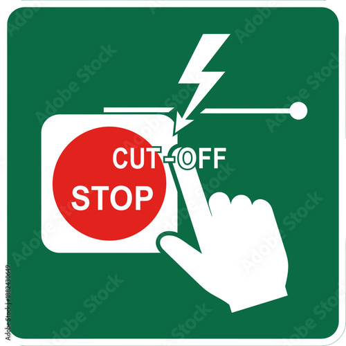 Emergency Shutdown - Safe Condition Safety Sign Oil and Gas Facility