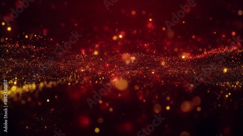 Wallpaper Mural Stunning Abstract Background with Bokeh Lights in Red and Gold Sparkles for Creative Projects Torontodigital.ca