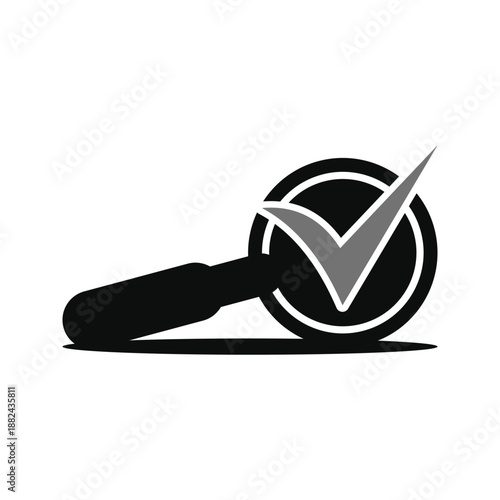 Magnifying Glass Icon Illustration for Find, Inspect and Discovery Concept