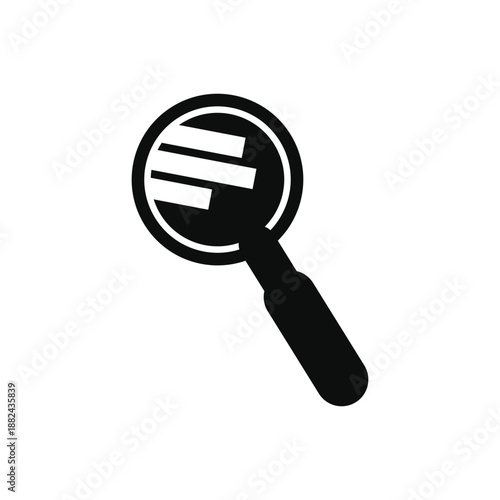 Magnifying Glass Icon Vector Illustration for Search, Zoom, Analysis and UI Design