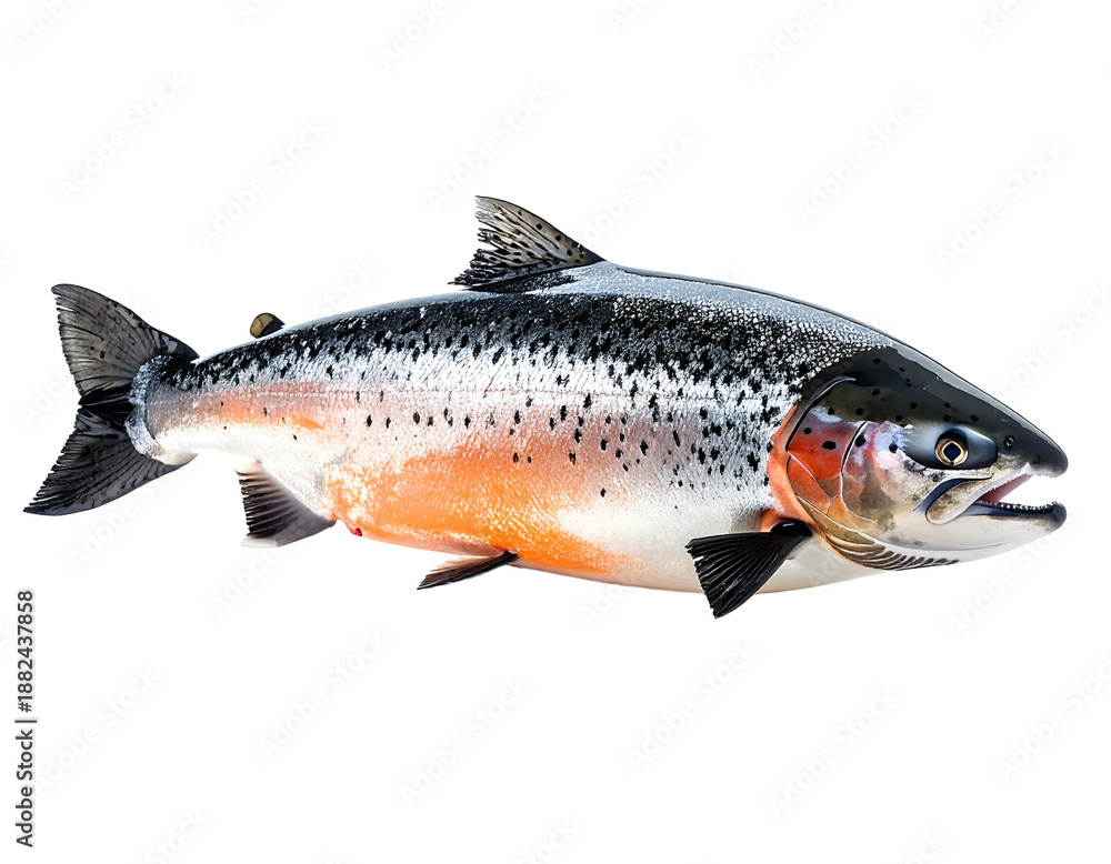 Obraz premium fresh fish on white background