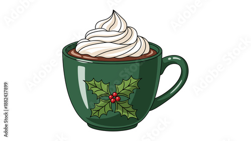 Festive Hot Chocolate with Whipped Cream