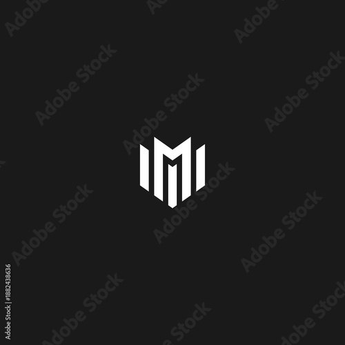 mm initial monogram vector icon illustration
