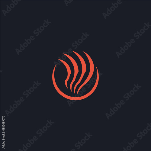 Abstract claw logo in bold and modern minimalist design style.