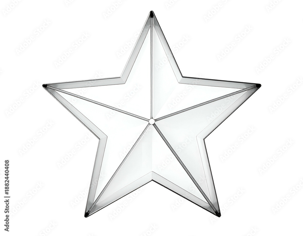 Obraz premium Clear Glass Star Shape Decoration Object.