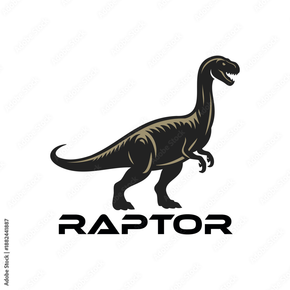 Fototapeta premium Raptor Dinosaur Logo Prehistoric Predator Mascot