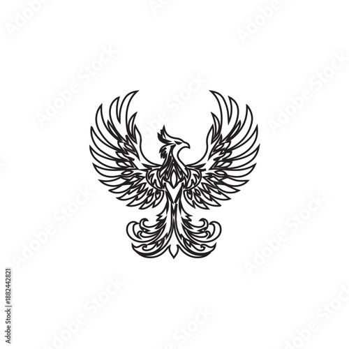 Majestic Phoenix Bird Emblem