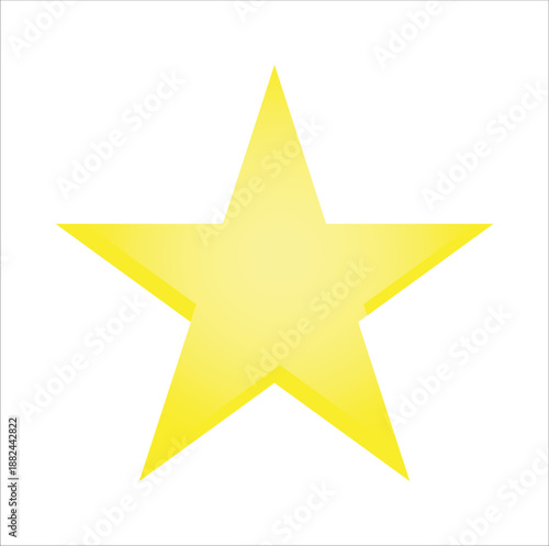 Simple star vector icon isolated on white background. Flat design star symbol suitable for rating, favorite, award, and UI elements.