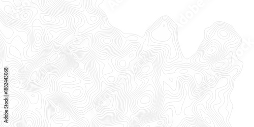 Abstract white topography map landscape relief elevation grid paper diagram spiral design.