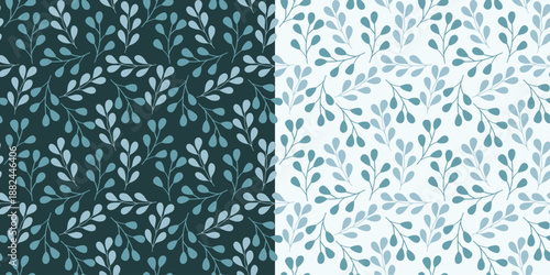 abstract seamless pattern with leaves
