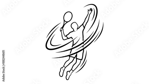 Dynamic Basketball Player Spinning Dunk with Motion Swirls Illustration