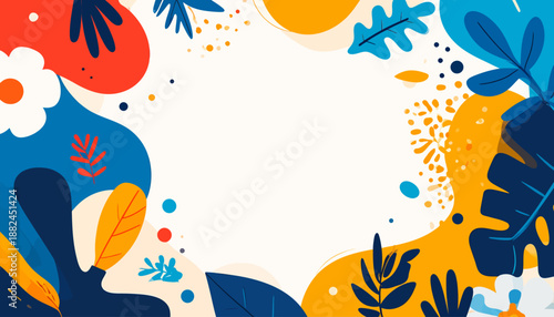 Floral Abstract Background with Copy Space
