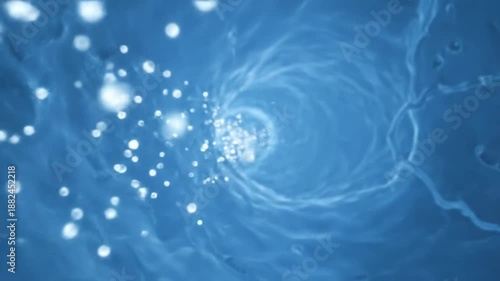 Water surface with ripples and bubbles