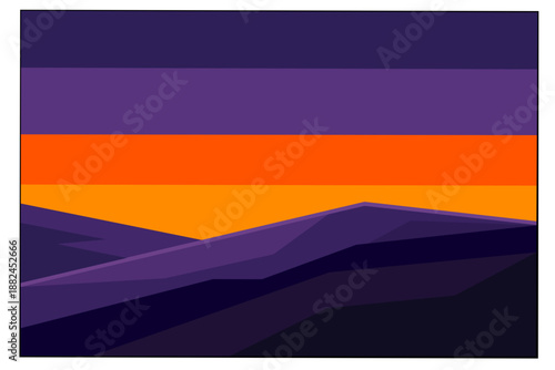 sunrise in mountains landscape 