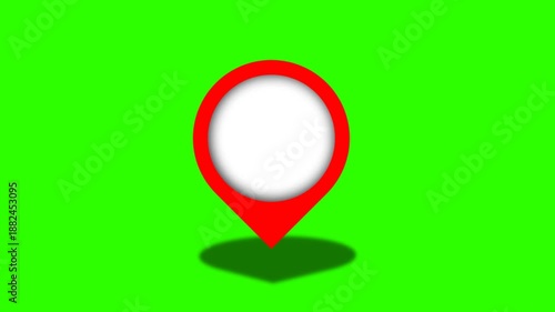 red map pointer with shadow