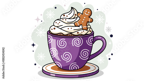 Festive Hot Chocolate with Gingerbread