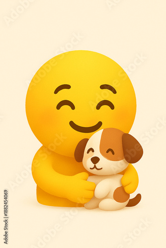 emoji with puppy