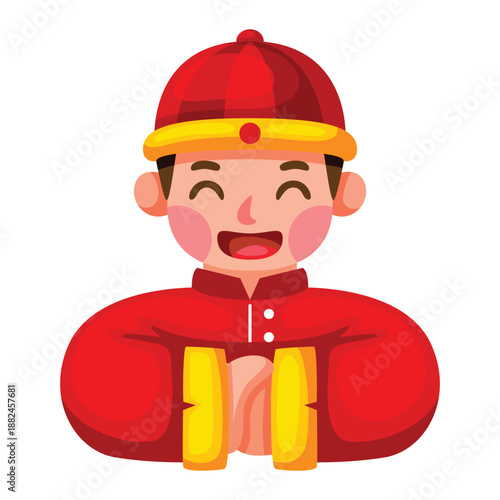Boy Chinese icon design