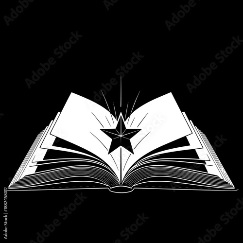 constitution book rising star vector