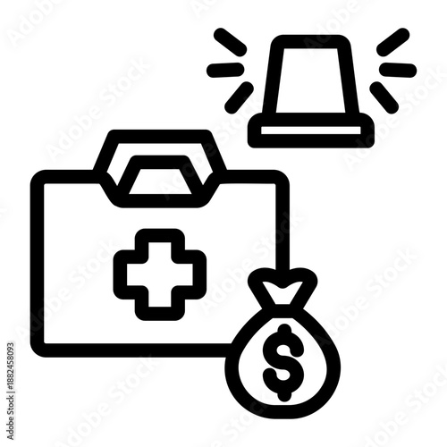 Emergency fund Line Icon
