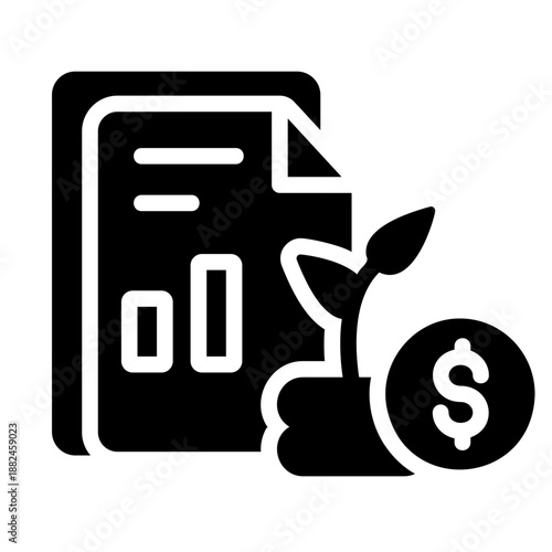 Banking plant Solid icon