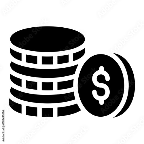 Coin pile Solid icon