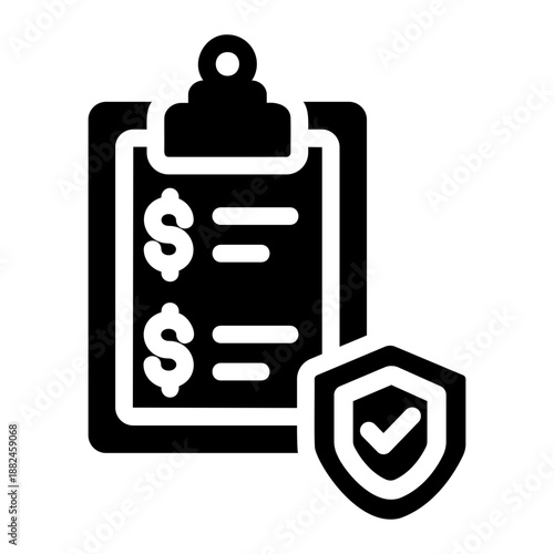 Insurance policy Solid icon