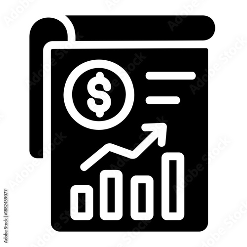 Financial report Solid icon