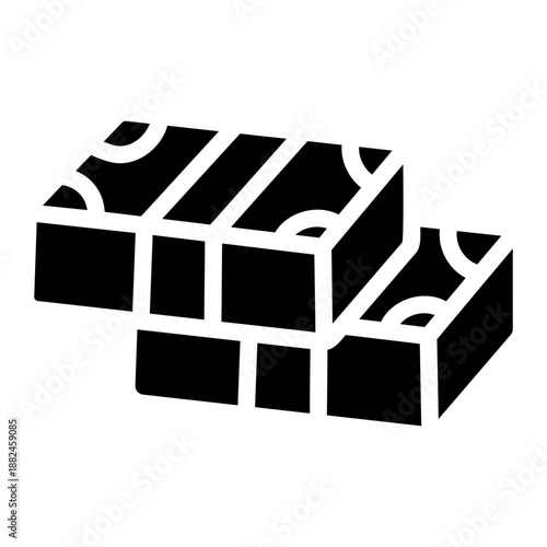 Money stack Solid icon