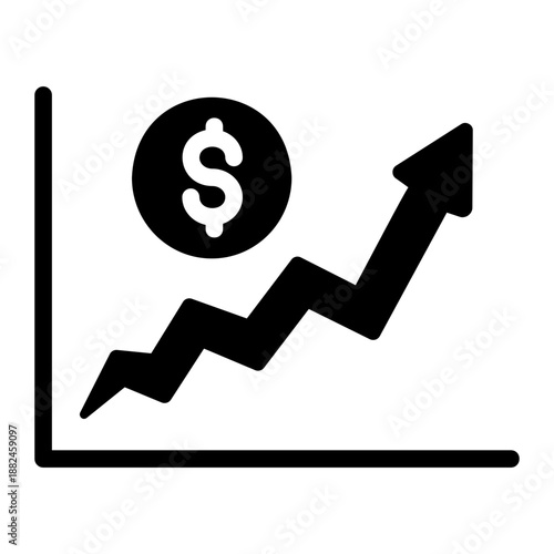 Line chart Solid icon