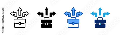 Job Opportunities icon set multiple style collection