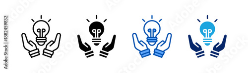 innovation icon set multiple style collection