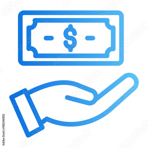 Payroll Line Gradient Icon