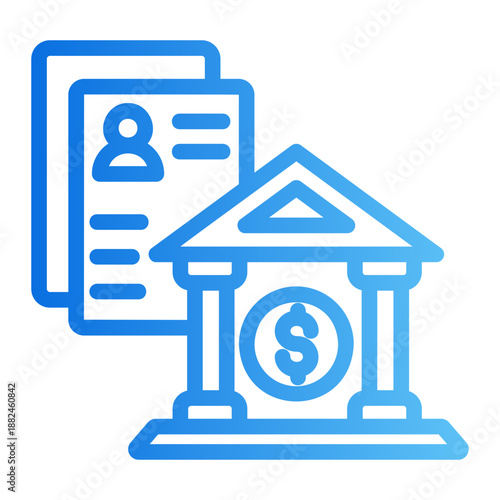 Savings account Line Gradient Icon