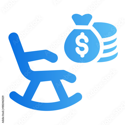 Retirement fund Line Gradient Icon