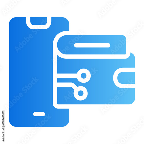 wallet digital Line Gradient Icon