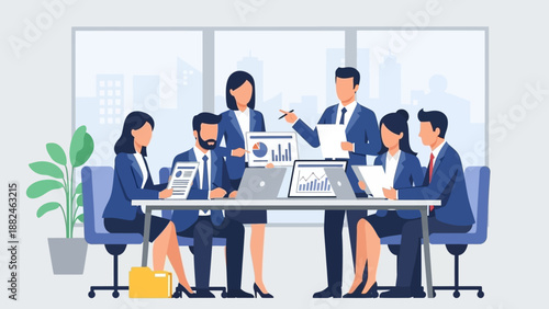 Business Professionals in a Meeting Room.