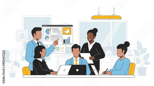 Diverse Business Team Meeting and Collaboration.