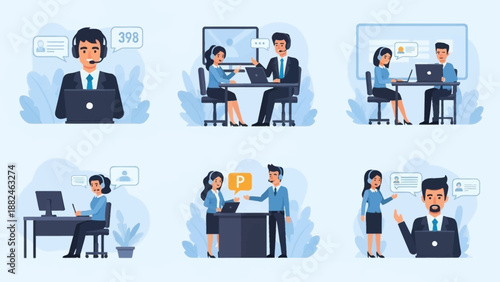 Business People Working Together in Office.