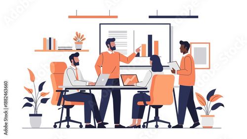 Business Team Working Together on Project.