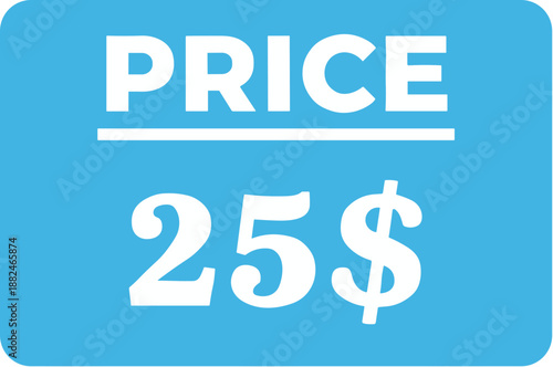 Simple Bold Price Tag Design Presenting a Twenty Five Cents Offer
