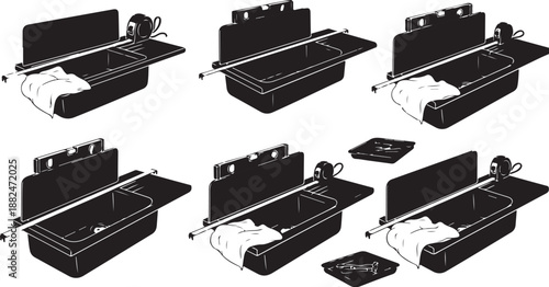 Step by step assembly process of a product line