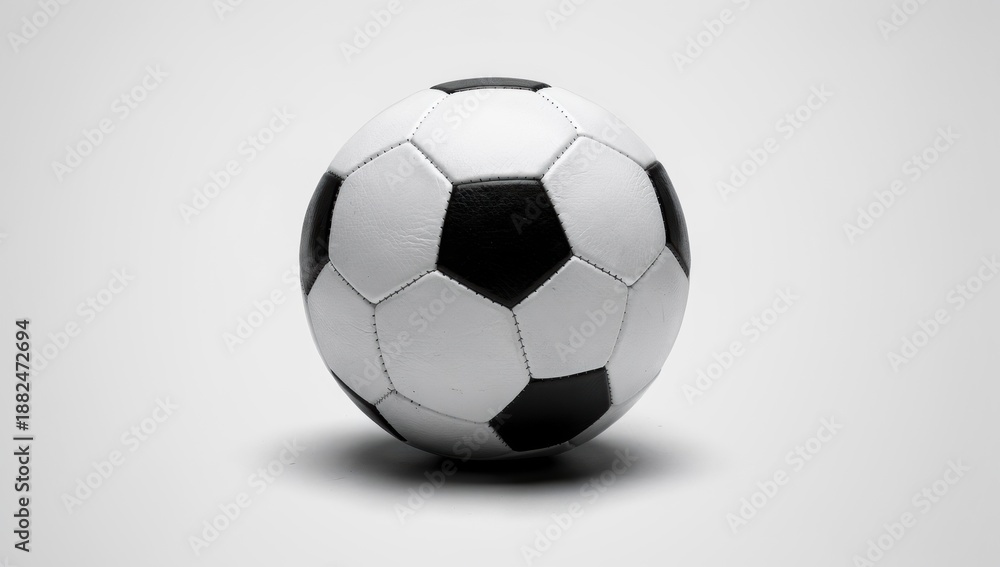 Naklejka premium Classic black and white soccer ball